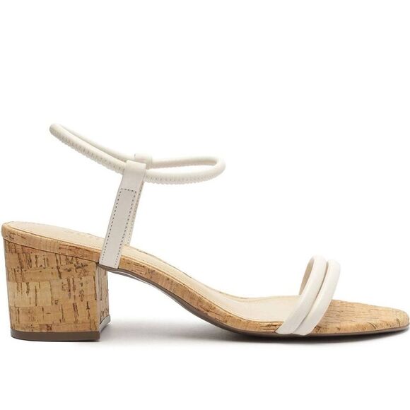 SCHUTZ Gimenez Mid Cork Heel Sandal 7.5 - Picture 1 of 7